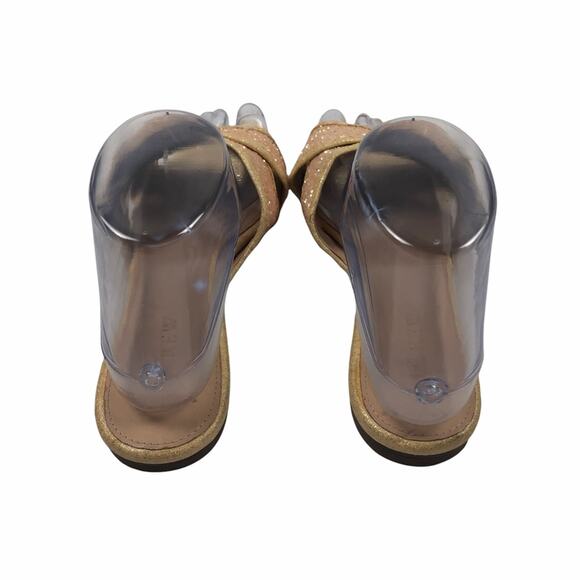 JCrew Pink Nude Cora Glitter Sandals 7 - Picture 5 of 10